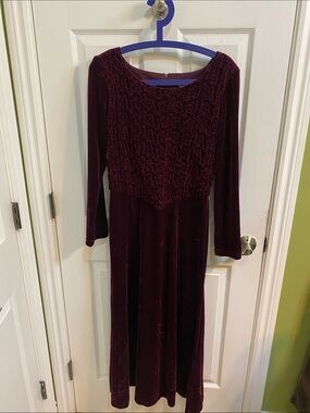Coldwater Creek Velvet Maxi Dress Renaissance Festival Steampunk Renfair Size 8
